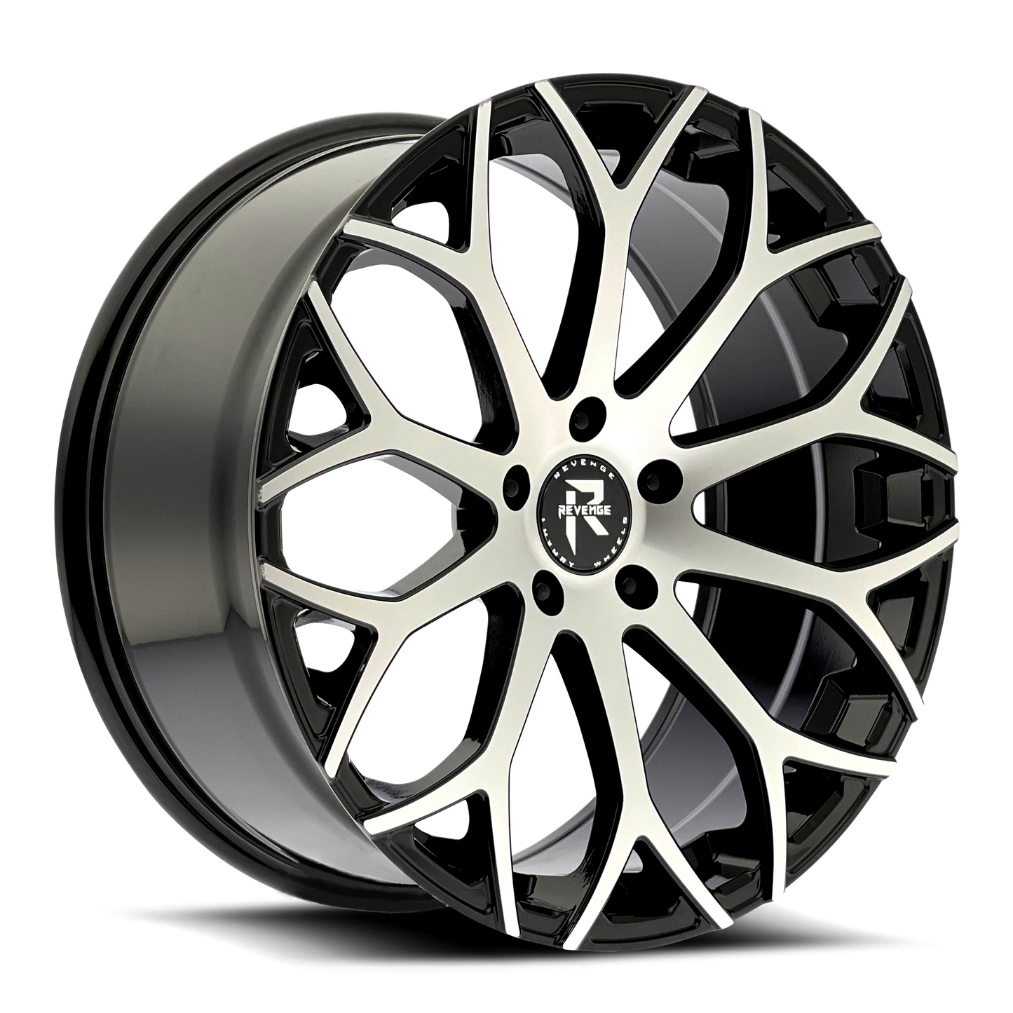 Revenge Wheels RL-105 Black Machined 5x120 Size 22X9 35ET