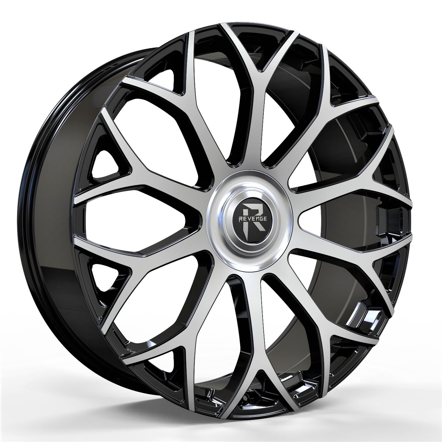 Revenge Wheels RL-105 Gloss Black Machine 6x135,6x139.7 Size 24X9 25ET
