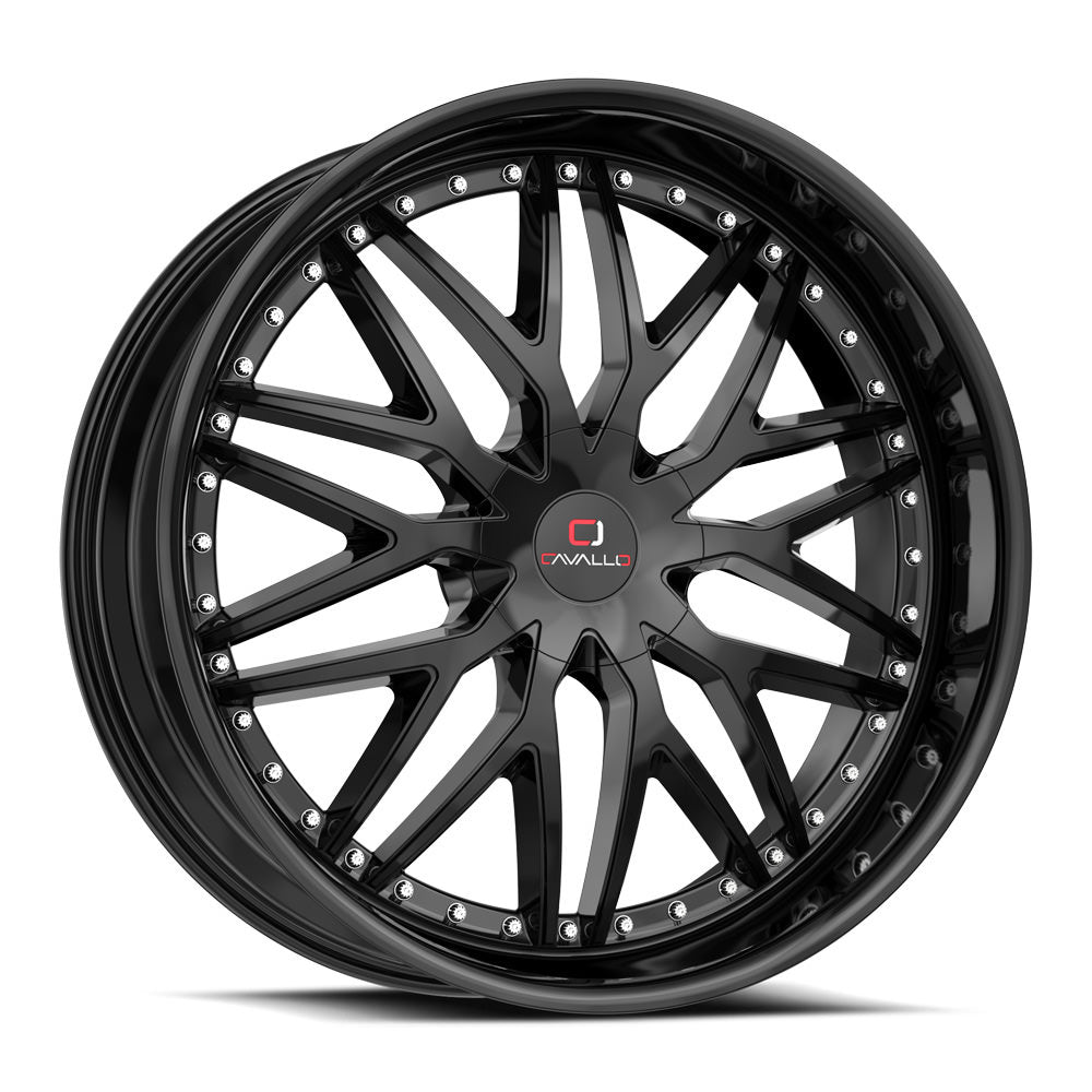 Cavallo CLV-46 22x9.5 Blank +18 Cb 78.1 Gloss Black