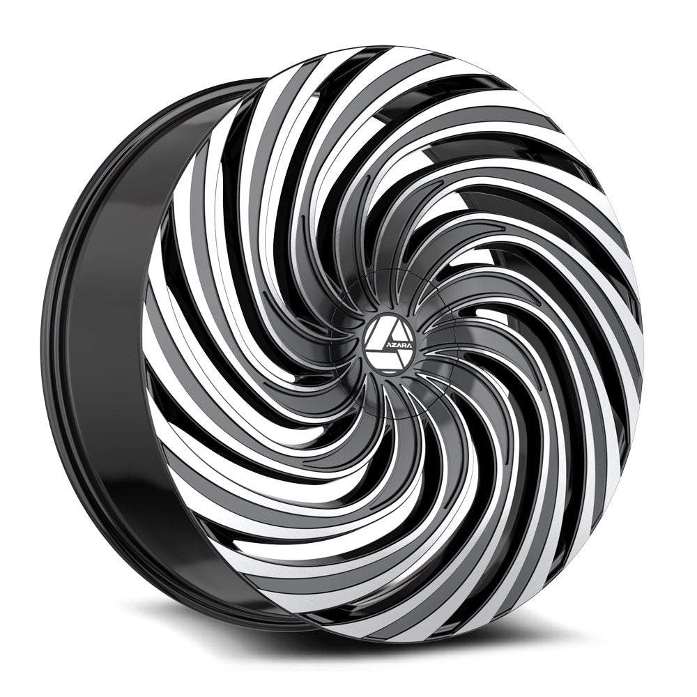 Azara AZA-535 20x8.5 5x112 5x114.3 +35 Cb 74.1 Gloss Black & Machined