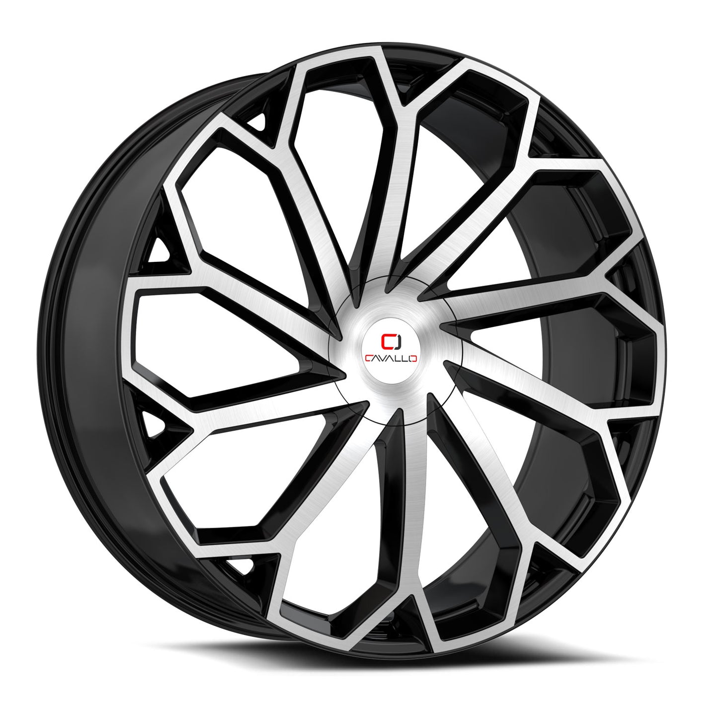 Cavallo CLV-51 22x9.5 5x115 5x120 +15 Cb 74.1 Gloss Black & Machined