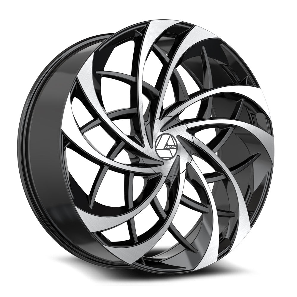 Azara AZA-540 22x9.5 6x135 6x139.7 +22 Cb 108 Gloss Black & Machined