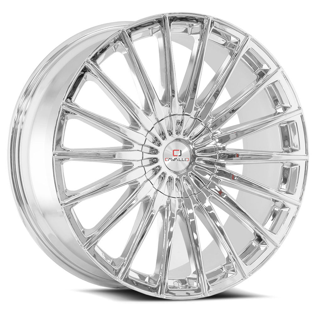 Cavallo CLV-34 22x9.5 Blank +15 Cb 78.1 Nano Chrome