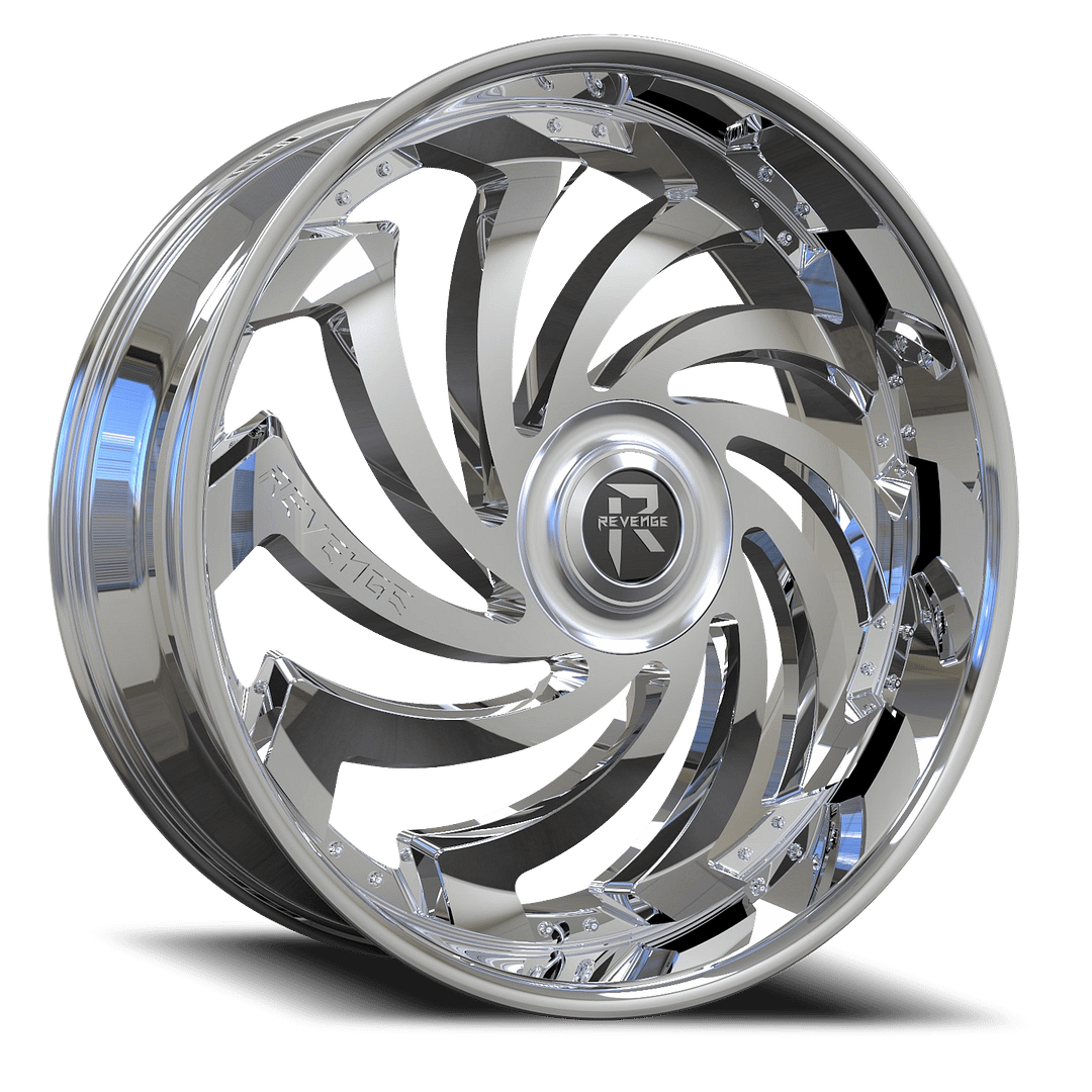 Revenge Luxury RL-108 28x9.5 +25 CHROME 6X135.6X139.7