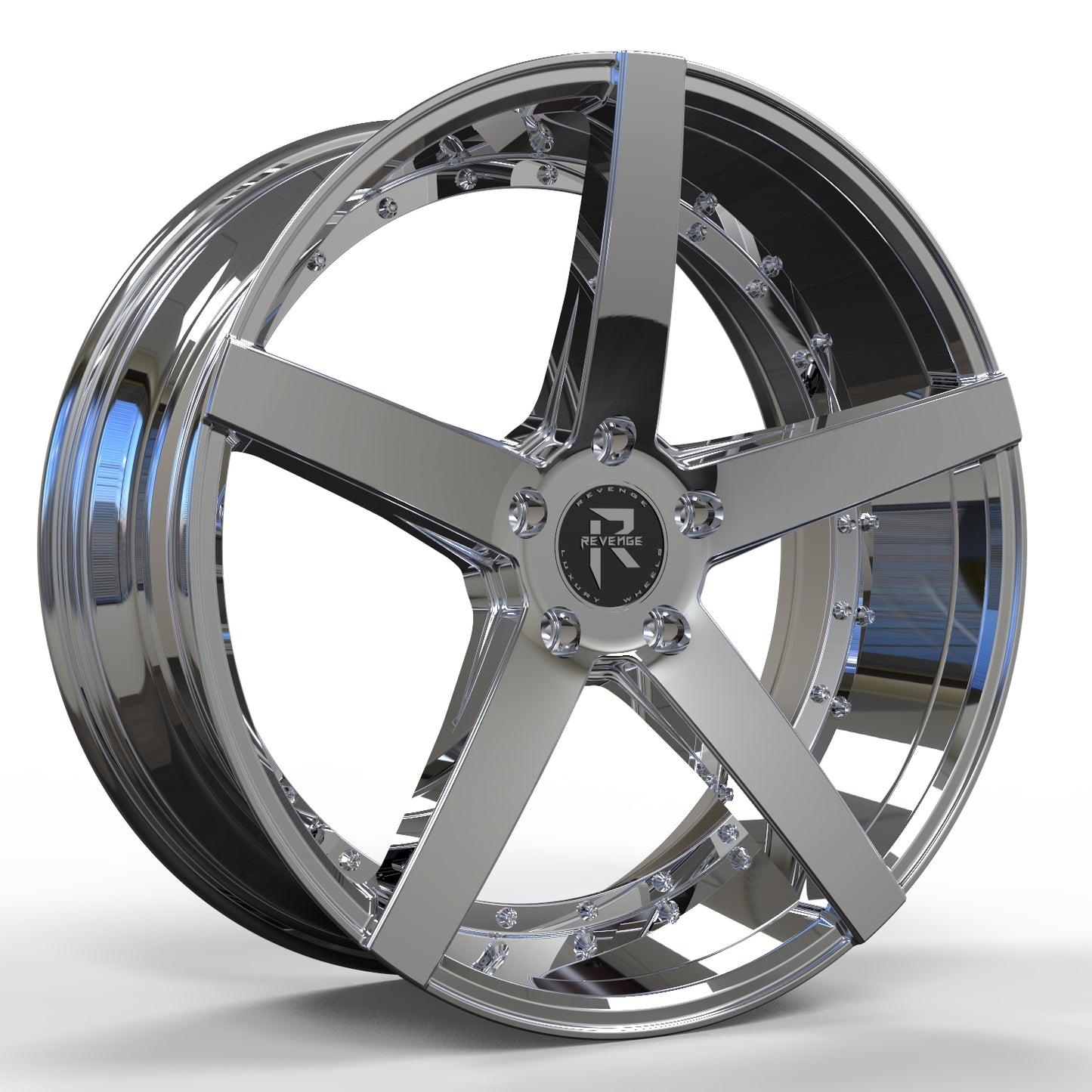 Revenge Wheels RL-103 Chrome 5x120 Size 20X8.5 35ET