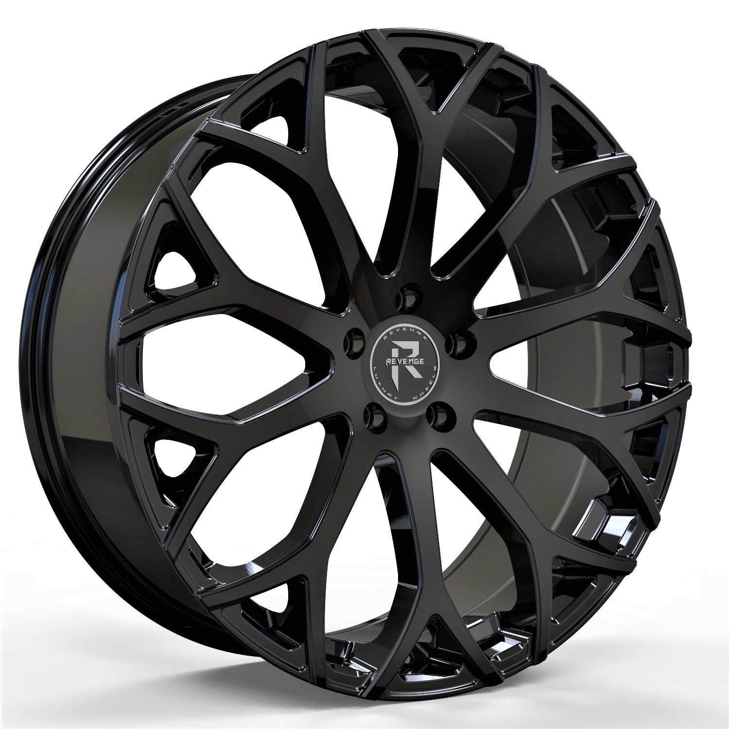 Revenge Wheels RL-105 Gloss Black 5x114.3 Size 22X9 35ET