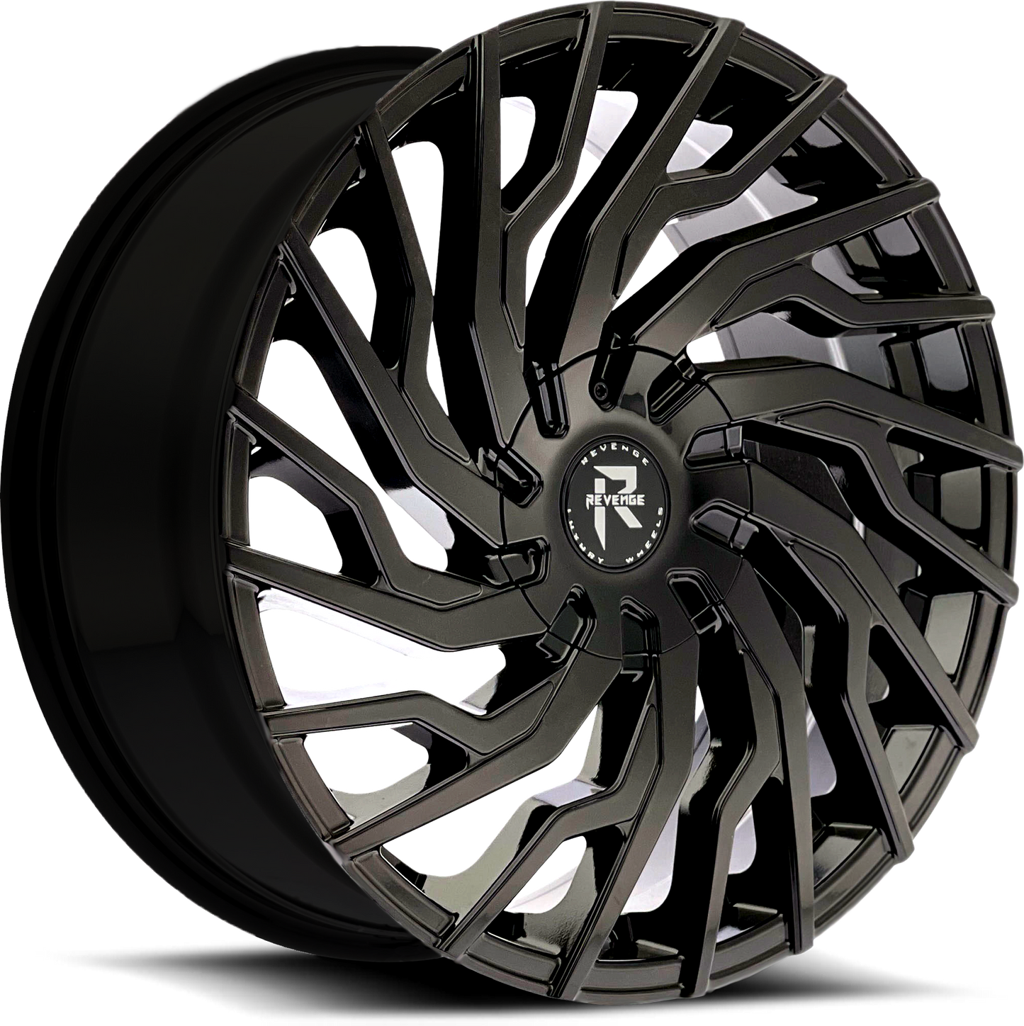 Revenge Wheels RL-101 Gloss Black 5x120,5x114.3 Size 22X8.5 35ET