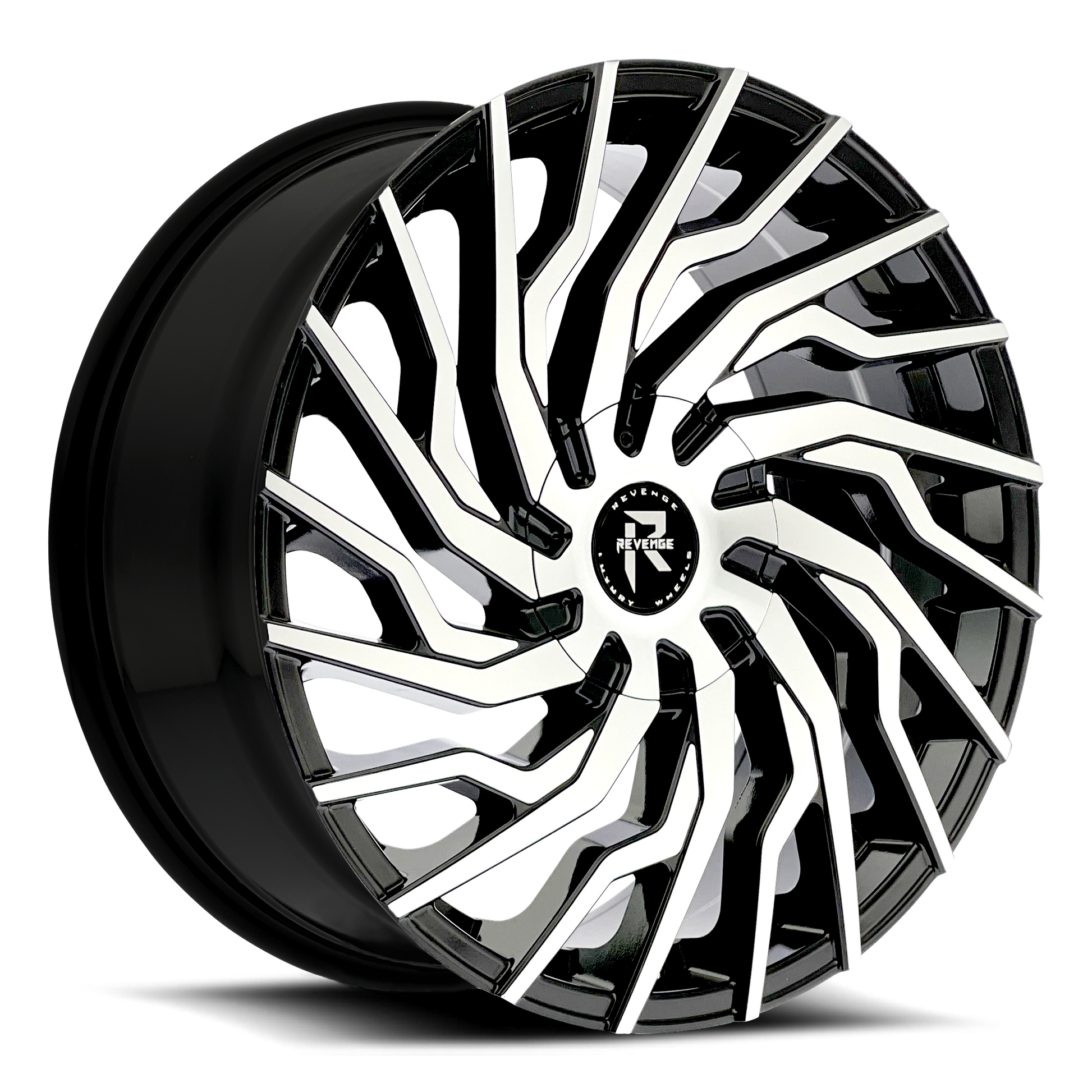 Revenge Wheels RL-101 Black Machined 5x120,5x114.3 Size 22X8.5 35ET