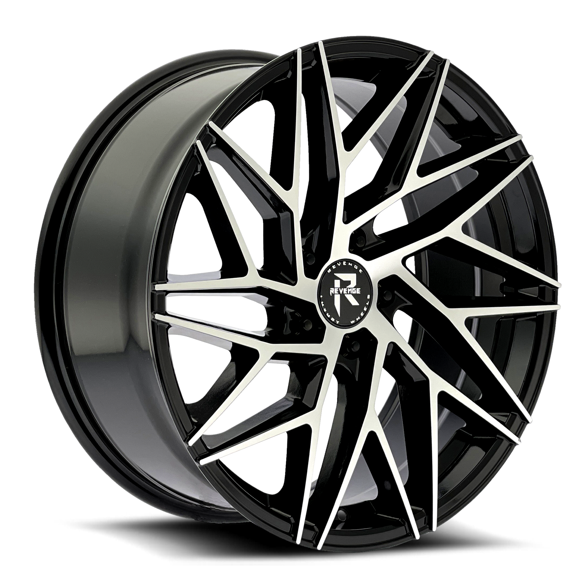 Revenge Wheels RL-102 Black Machined 5x110 Size 22X9 35ET