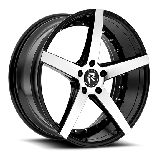 Revenge Wheels RL-103 Black Machined 5x120 Size 20X8.5 35ET