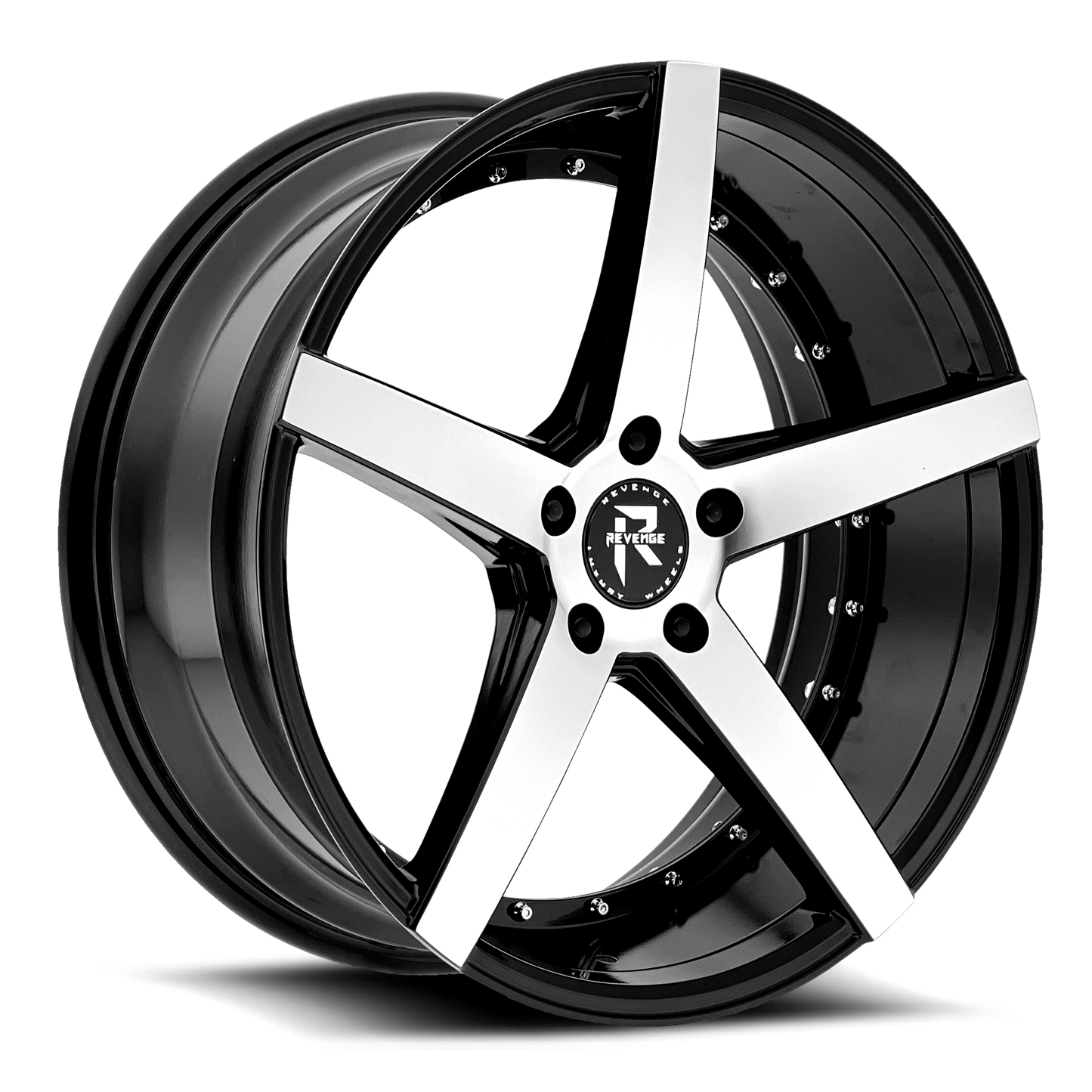 Revenge Wheels RL-103 Black Machined 5x112 Size 20X8.5 35ET