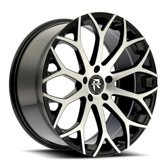 Revenge Wheels RL-105 Black Machined 5x114.3 Size 18X8 35ET