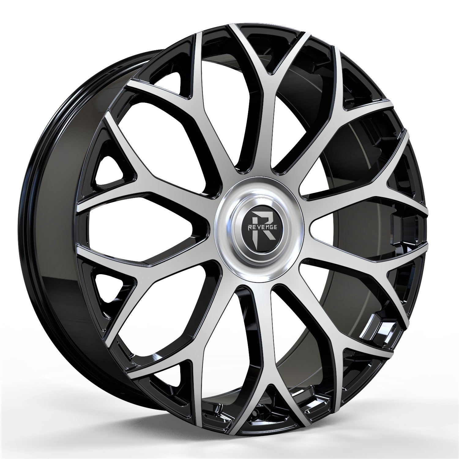 Revenge Wheels RL-105 Gloss Black Machine 6x135,6x139.7 Size 24X9 25ET