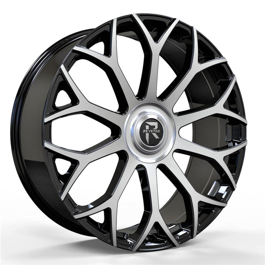 Revenge Wheels RL-105 Gloss Black Machine 6x135,6x139.7 Size 24X9 25ET