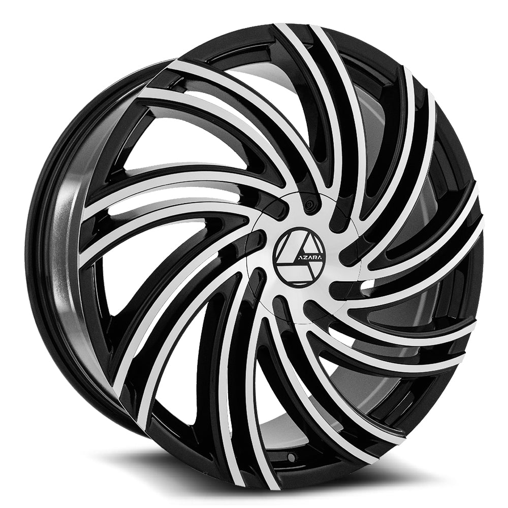 Azara AZA-514 20X8.5 5X114.3 5X120 +35 Cb 74.1 Gloss Black & Machined