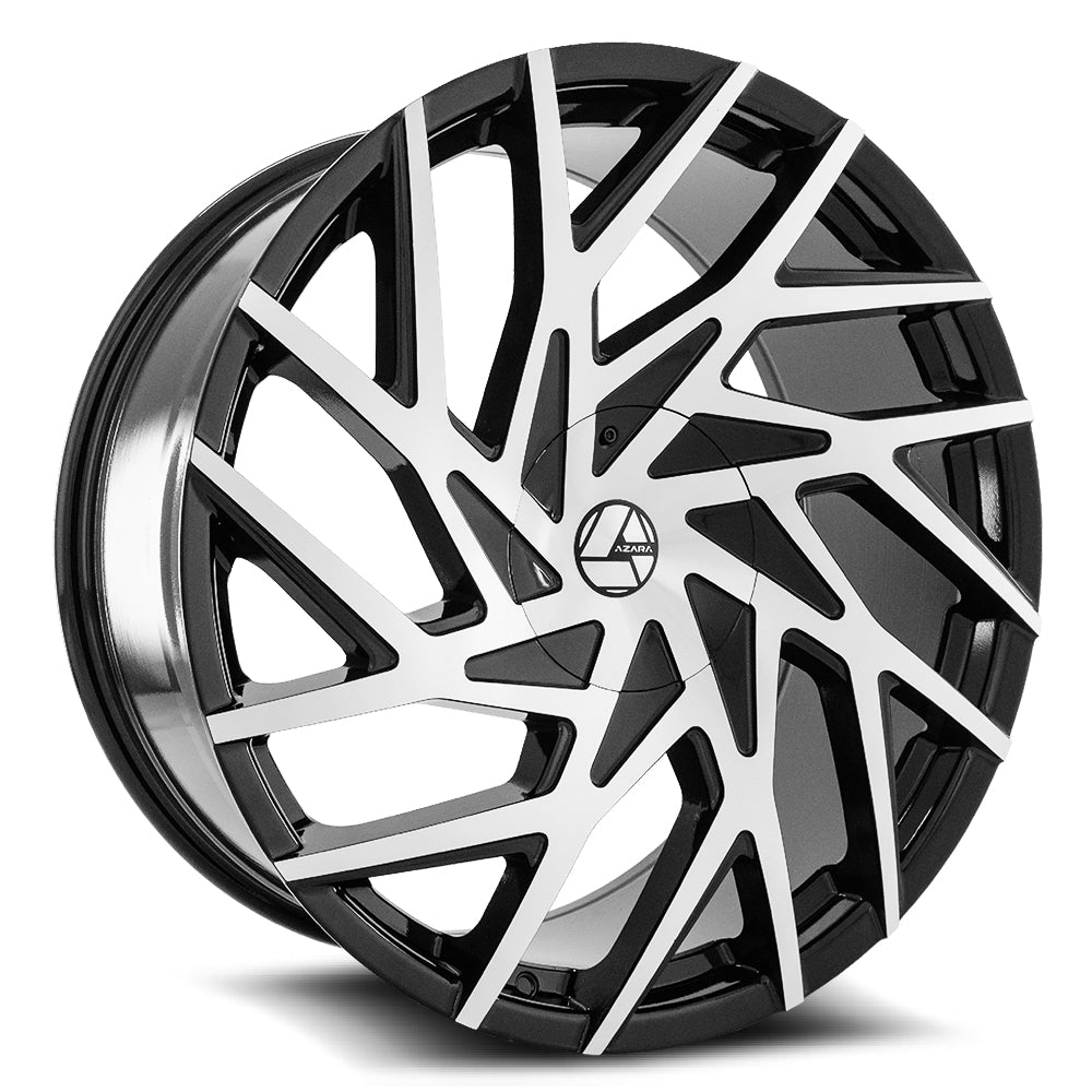 Azara Aza-518 20X8.5 5X110 5X114.3 +35 Cb 74.1 Gloss Black & Machined