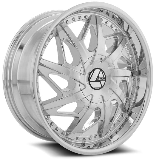 Azara Aza-510 22X9.5 6X135 6X139.7 +25 Cb 108 Nano Chrome