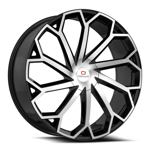 Cavallo Clv-51 26X9.5 5X127 +30 Cb 78.1 Gloss Black & Machined