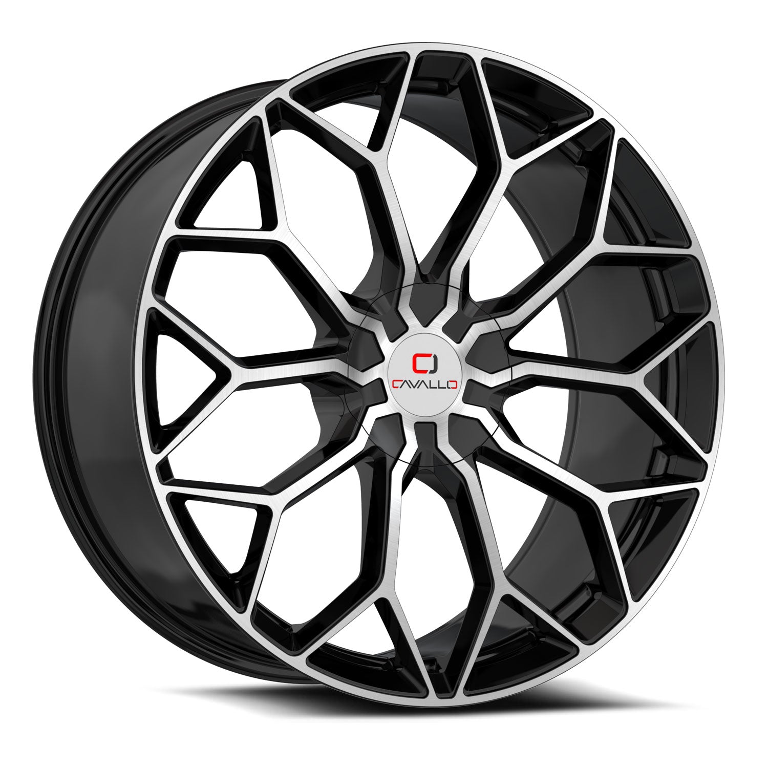 Cavallo CLV-44 24x9.0 5x115 5x120 +34 Cb 78.1 Gloss Black & Machined