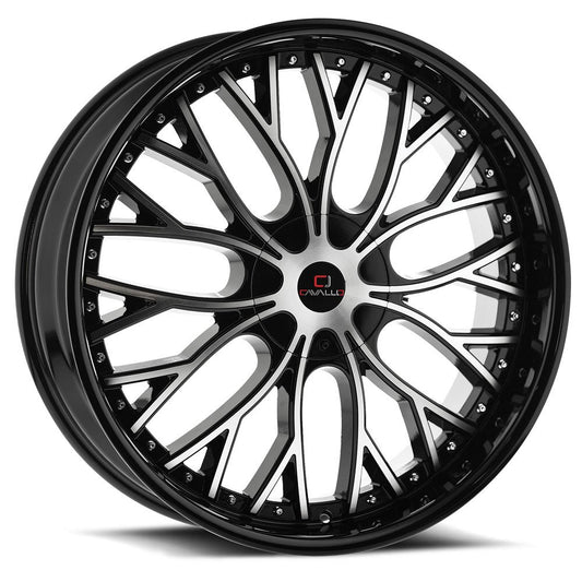 Cavallo CLV-33 26x9.5 Blank +18 Cb 78.1 Gloss Black & Machined DT 6x135/139.7