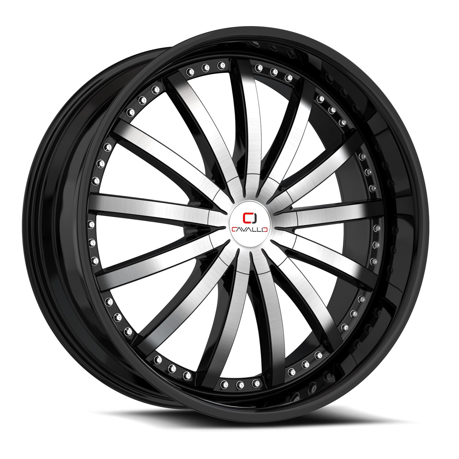 Cavallo CLV-53 24x9 Blank 5x/6x +18 Cb 78.1 Gloss Black & Machined