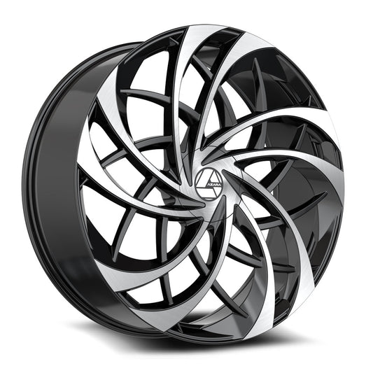 Azara AZA-540 24x9 5x115 5x120 +15 Cb 78.1 Gloss Black & Machined