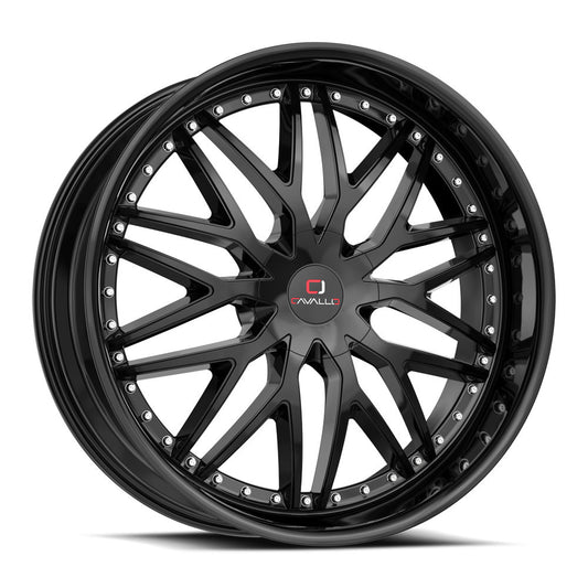 Cavallo CLV-46 22x9.5 Blank +18 Cb 78.1 Gloss Black