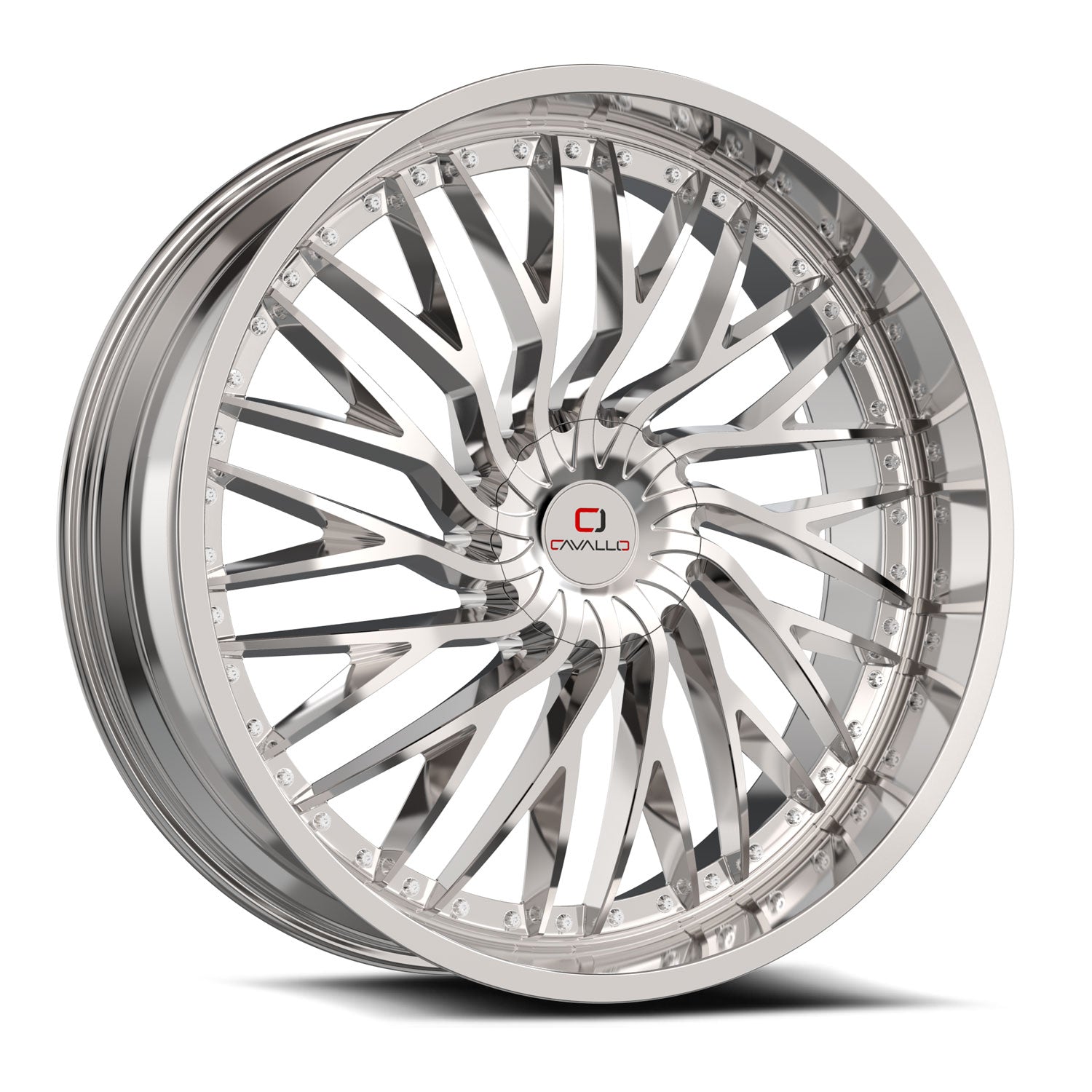 Cavallo CLV-43 22x9.5 5x115 5x120 +15 Cb 74.1 Nano Chrome
