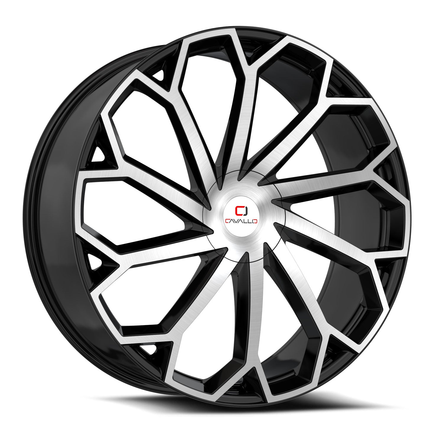 Cavallo CLV-51 22x9.5 5x115 5x120 +15 Cb 74.1 Gloss Black & Machined