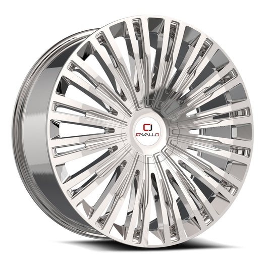 Cavallo CLV-48 22x9.5 Blank +15 Cb 78.1 Nano Chrome