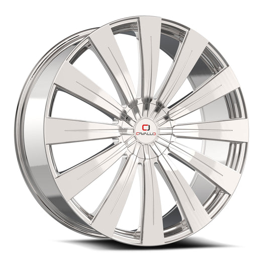 Cavallo CLV-49 22x9.5 Blank +15 Cb 78.1 Nano Chrome