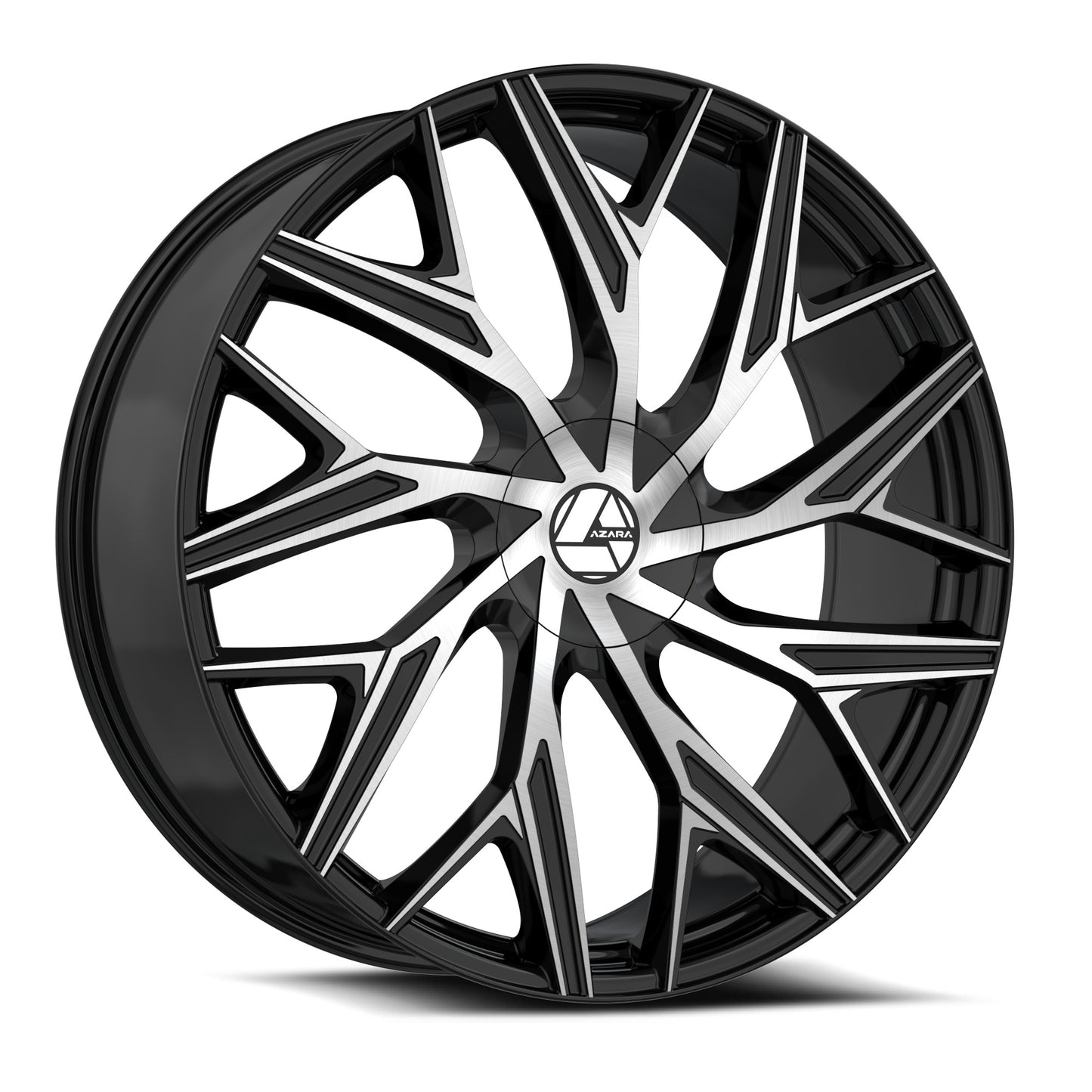 Azara AZA-527 20x8.5 5x112 5x114.3 +35 Cb 74.1 Gloss Black & Machined