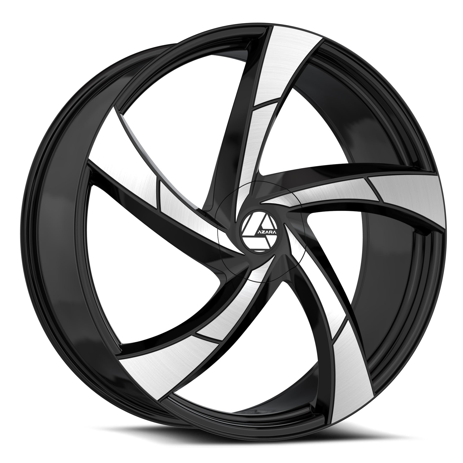 Azara AZA-524 22x8.5 5x112 5x114.3 +38 Cb 74.1 Gloss Black & Machined