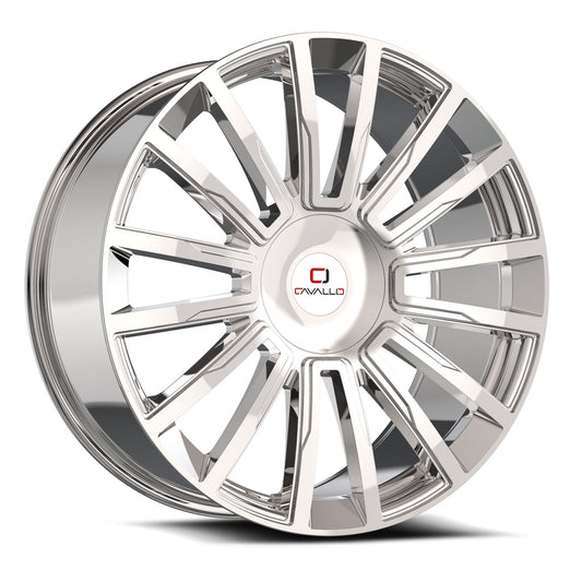 Cavallo CLV-47 22x9.5 Blank +15 Cb 78.1 Nano Chrome