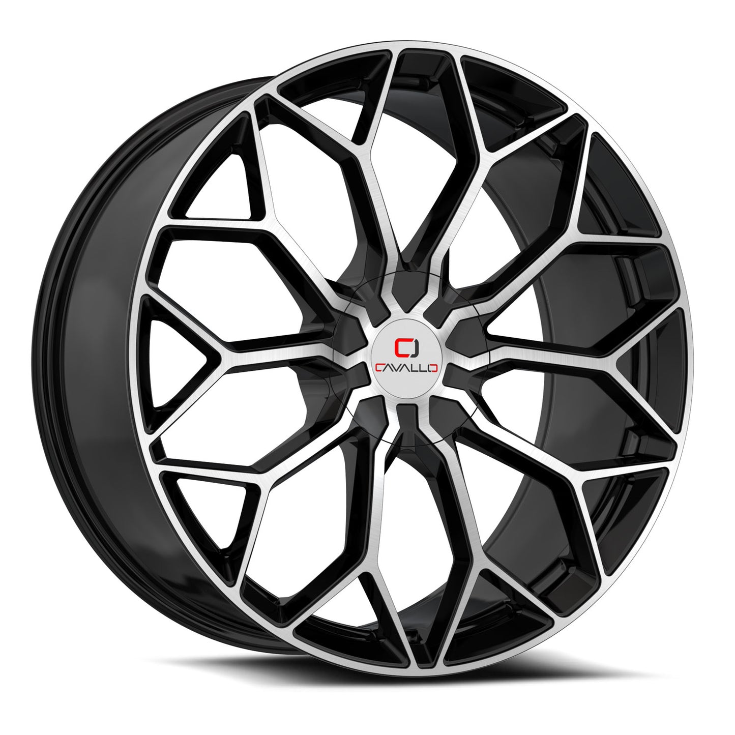 Cavallo CLV-44 24x9.0 5x115 5x120 +18 Cb 78.1 Gloss Black & Machined