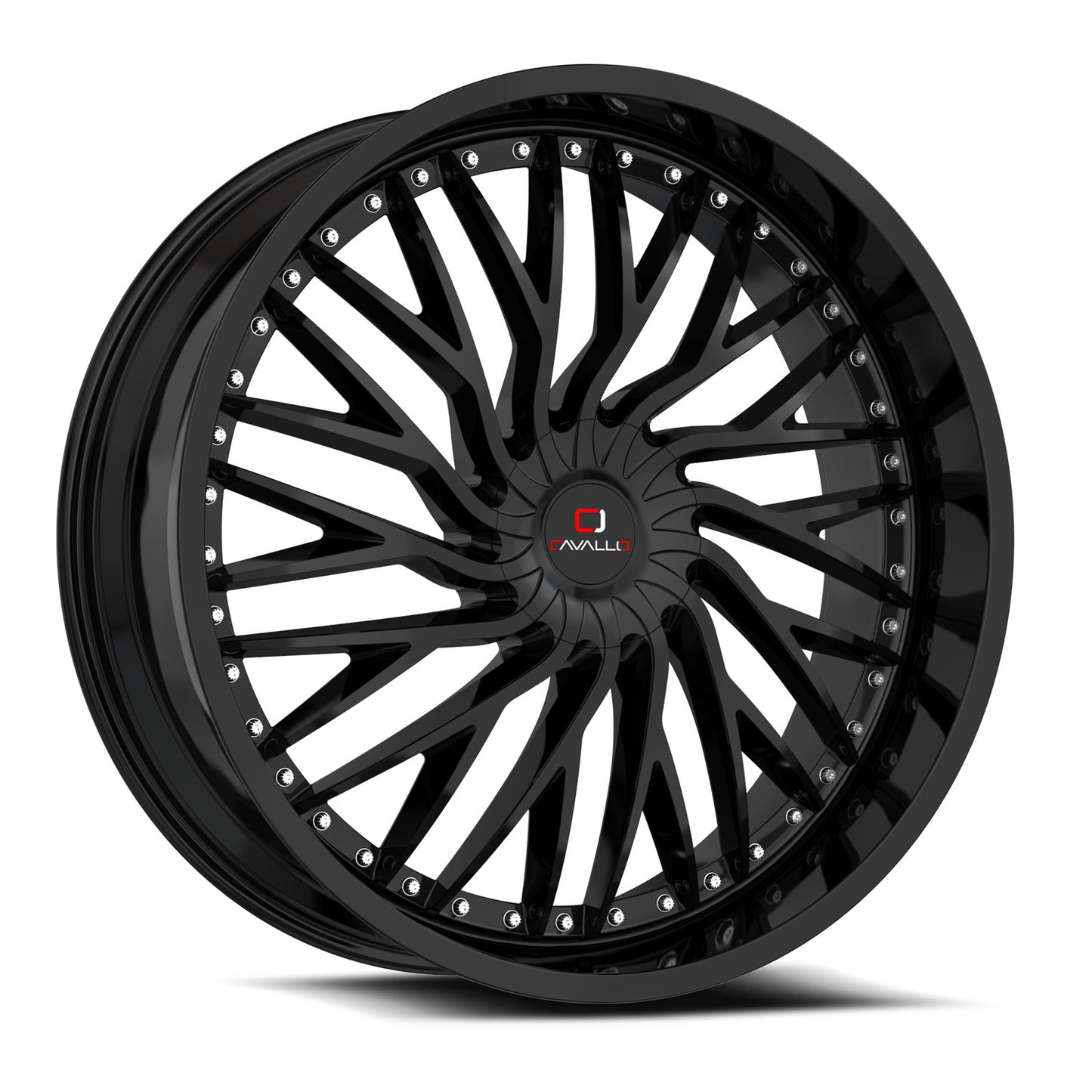 Cavallo CLV-43 22x9.5 5x115 5x120 +15 Cb 74.1 Gloss Black