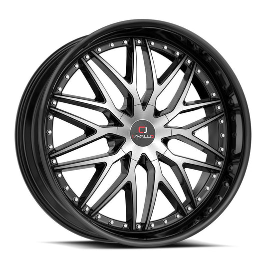 Cavallo CLV-46 24x9.0 5x115 5x120 +34 Cb 78.1 Gloss Black & Machined