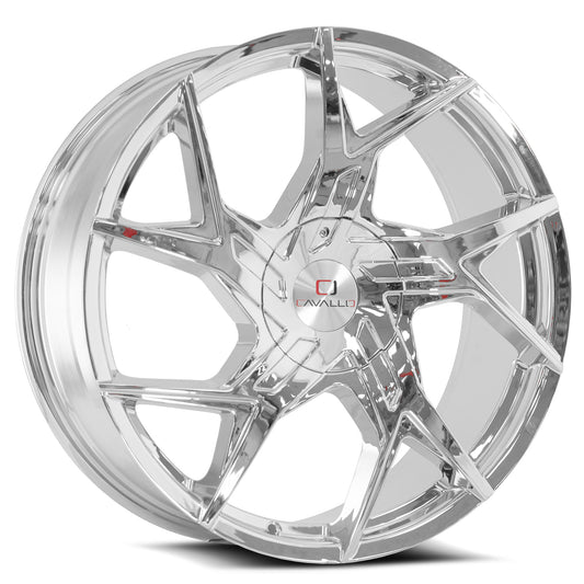 Cavallo CLV-26 22x9.5 Blank 5x/6x +15 Cb 78.1 Chrome