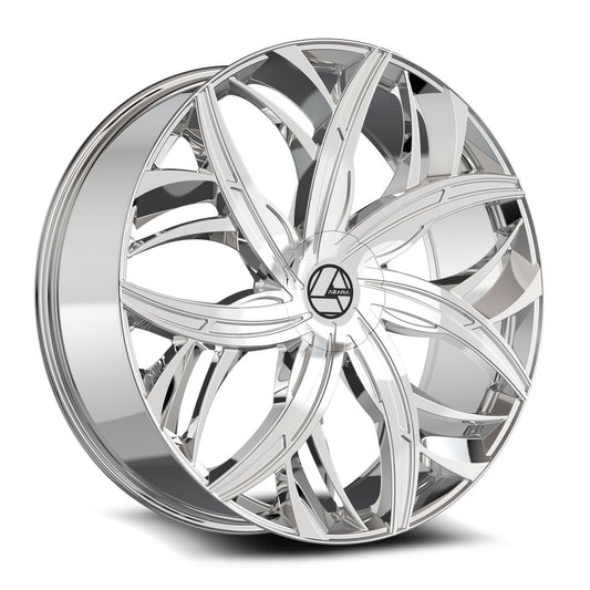 Azara AZA-541 22x9.5 6x135 6x139.7 +22 Cb 108 Nano Chrome