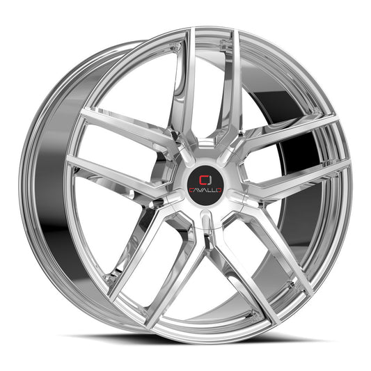 Cavallo CLV-55 22x9.5 5x115 5x120 +15 Cb 74.1 Nano Chrome