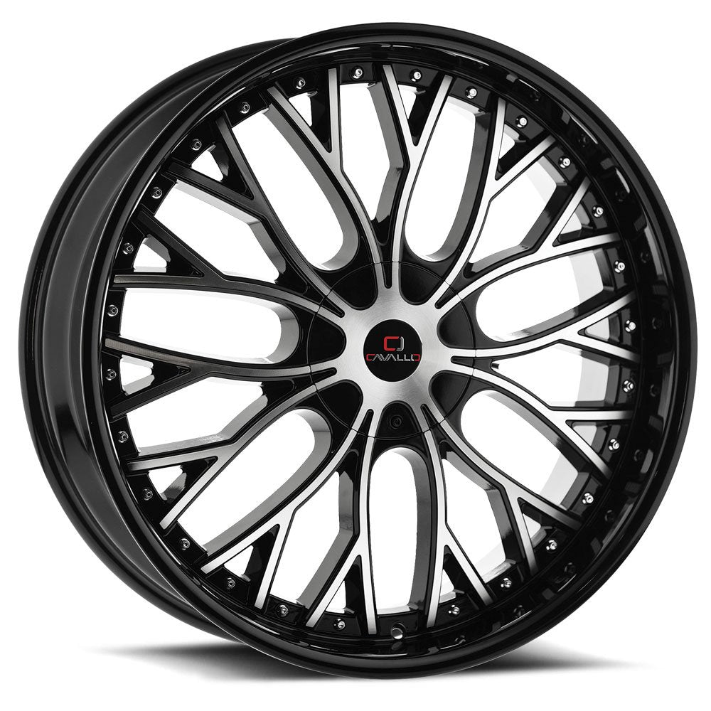 Cavallo CLV-33 26x9.5 Blank +18 Cb 78.1 Gloss Black & Machined