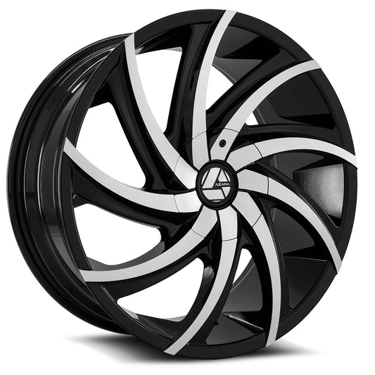 Azara Aza-503 22X8.5 5X112 5X114.3 +38 Cb 74.1 Gloss Black & Machined