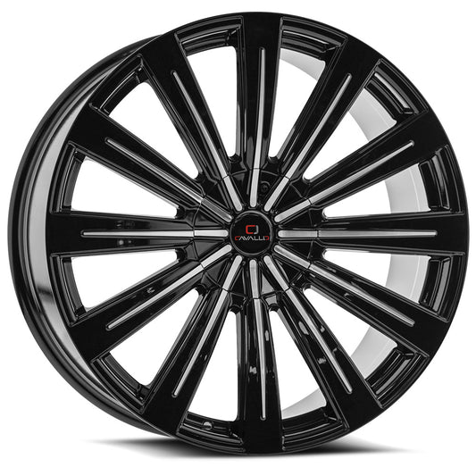 Cavallo CLV-49 26x9.5 Blank +18 Cb 78.1 Gloss Black & Machined