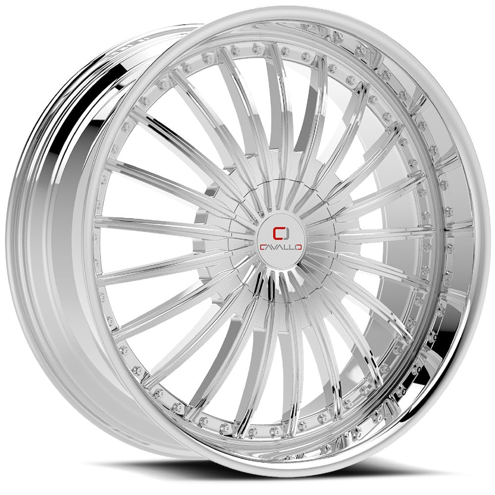 Cavallo CLV-32 22x9.5 5x115 5x120 +15 Cb 74.1 Nano Chrome