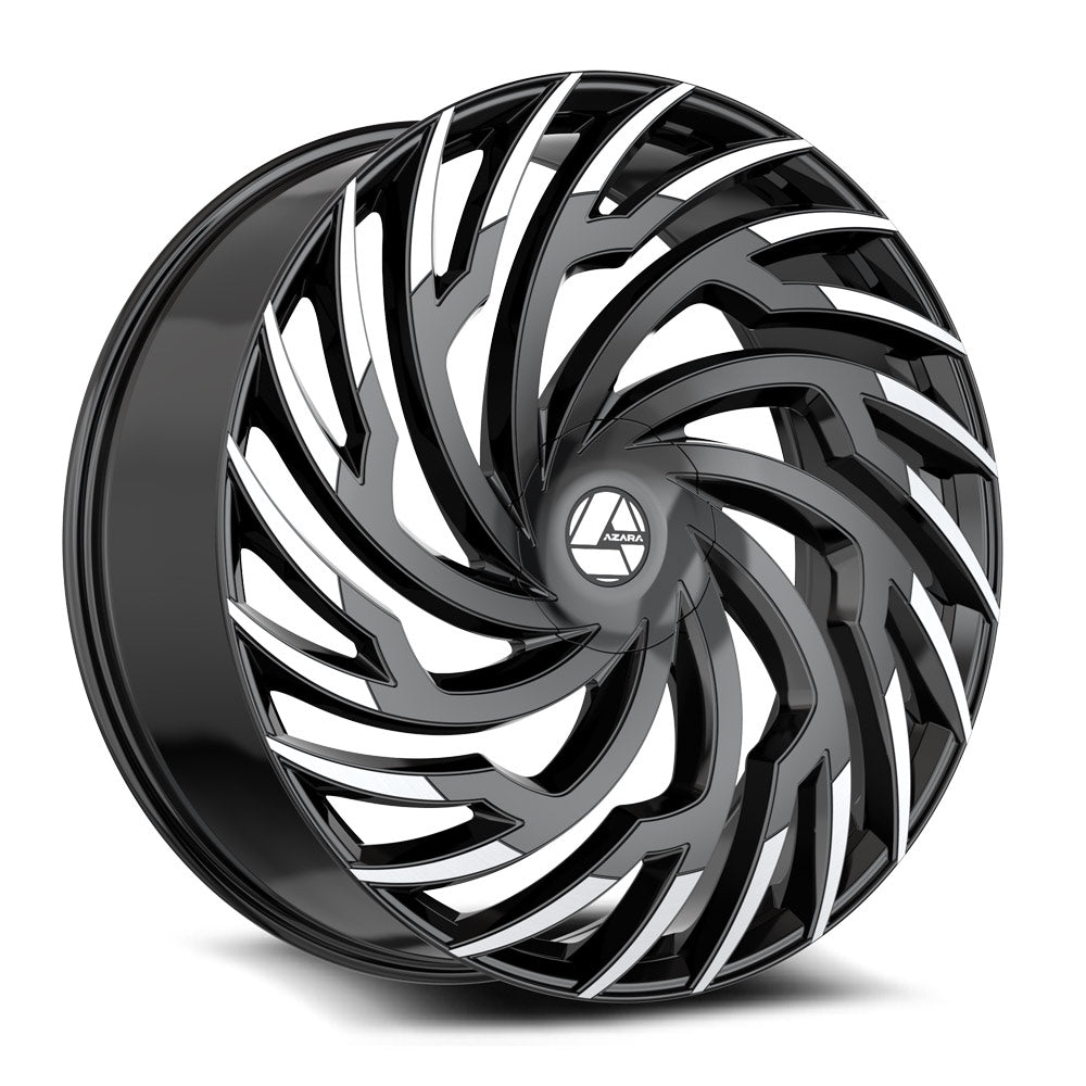 Azara AZA-536 18x8 5x112 5x114.3 +35 Cb 74.1 Gloss Black & Machined