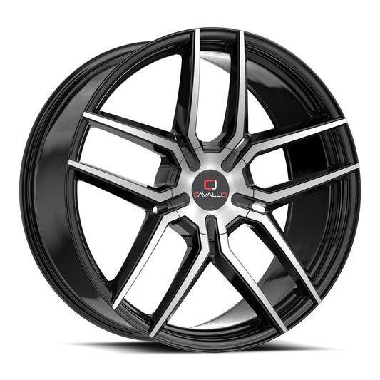 Cavallo CLV-55 26x9.5 Blank +18 Cb 78.1 Gloss Black & Machined