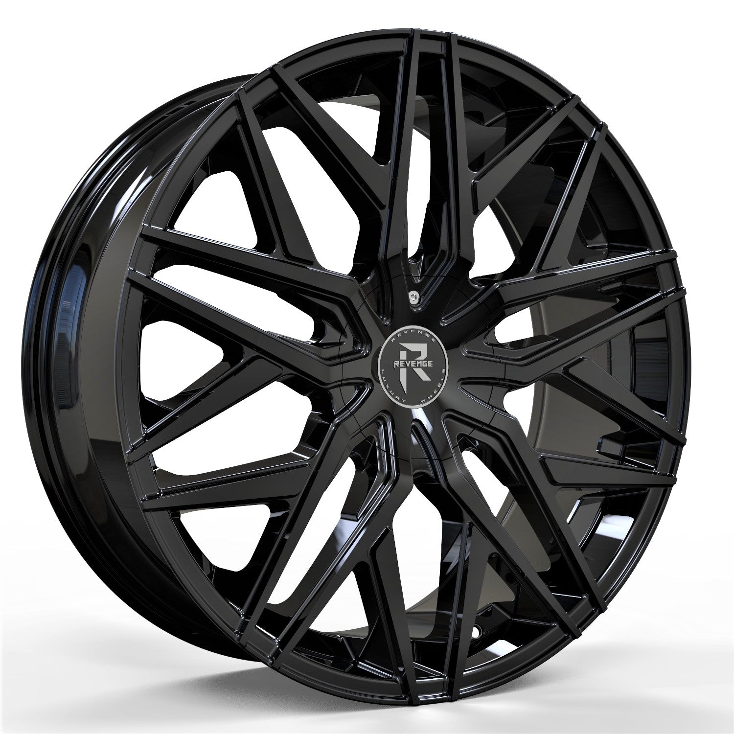 Revenge Wheels RL-104 Gloss Black 5x120,5x114.3 Size 22X8.5 35ET