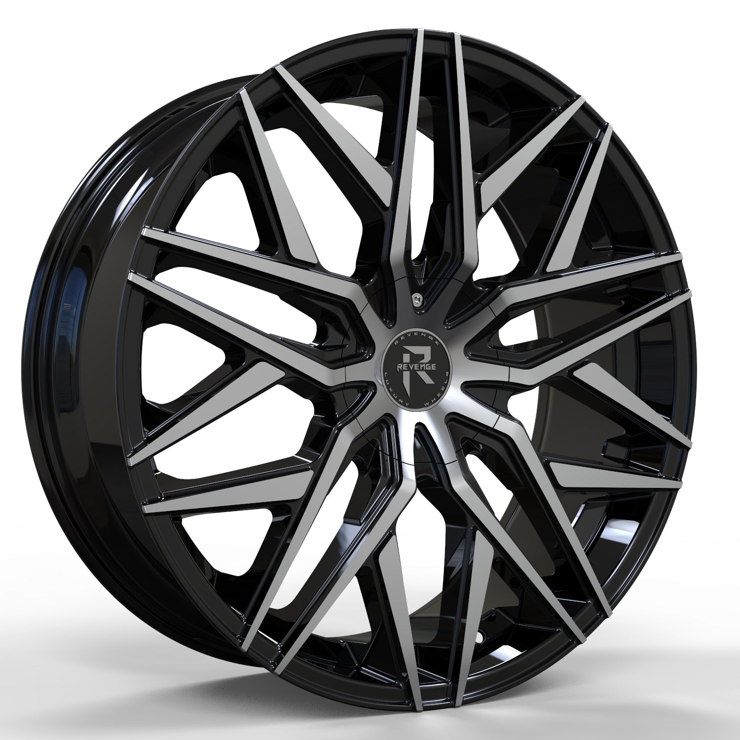 Revenge Wheels RL-104 Black Machined 5x110,5x114.3 Size 22X8.5 35ET